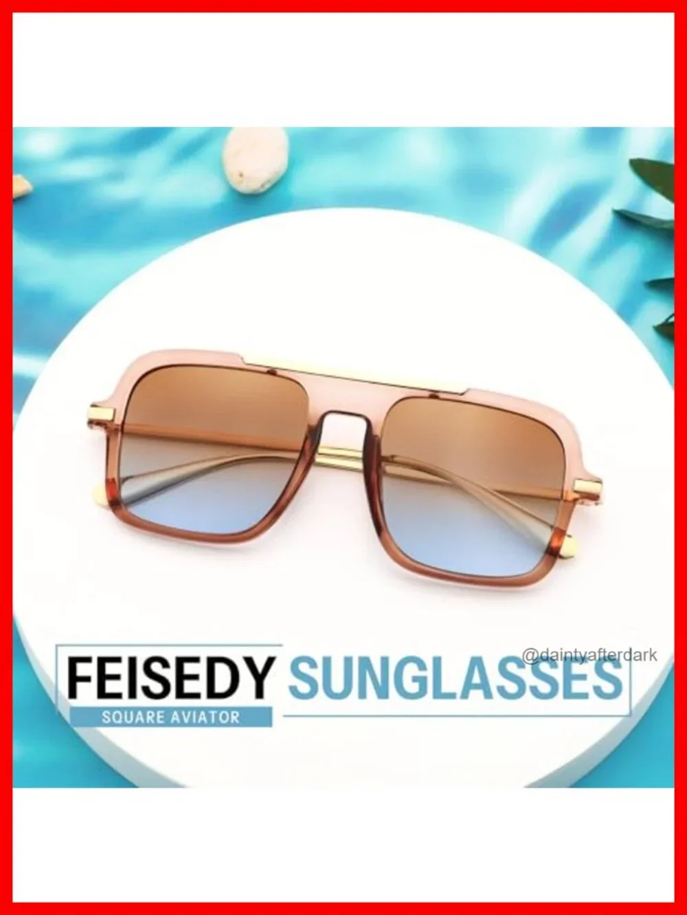 Retro Square Aviator Sunglasses for Women Men Trendy 70s Shades
